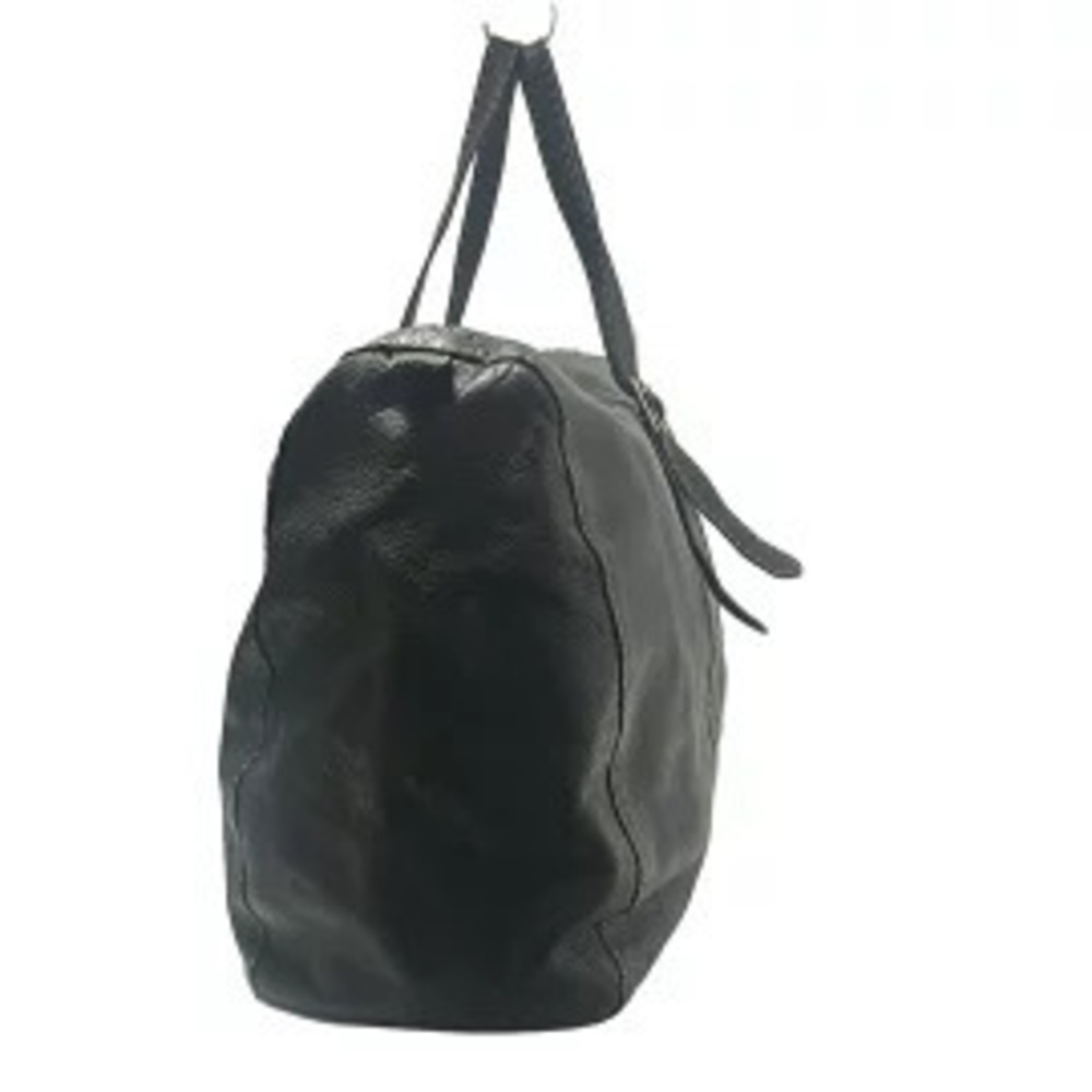 Fendi Selleria Boston Bag Lock Black Leather